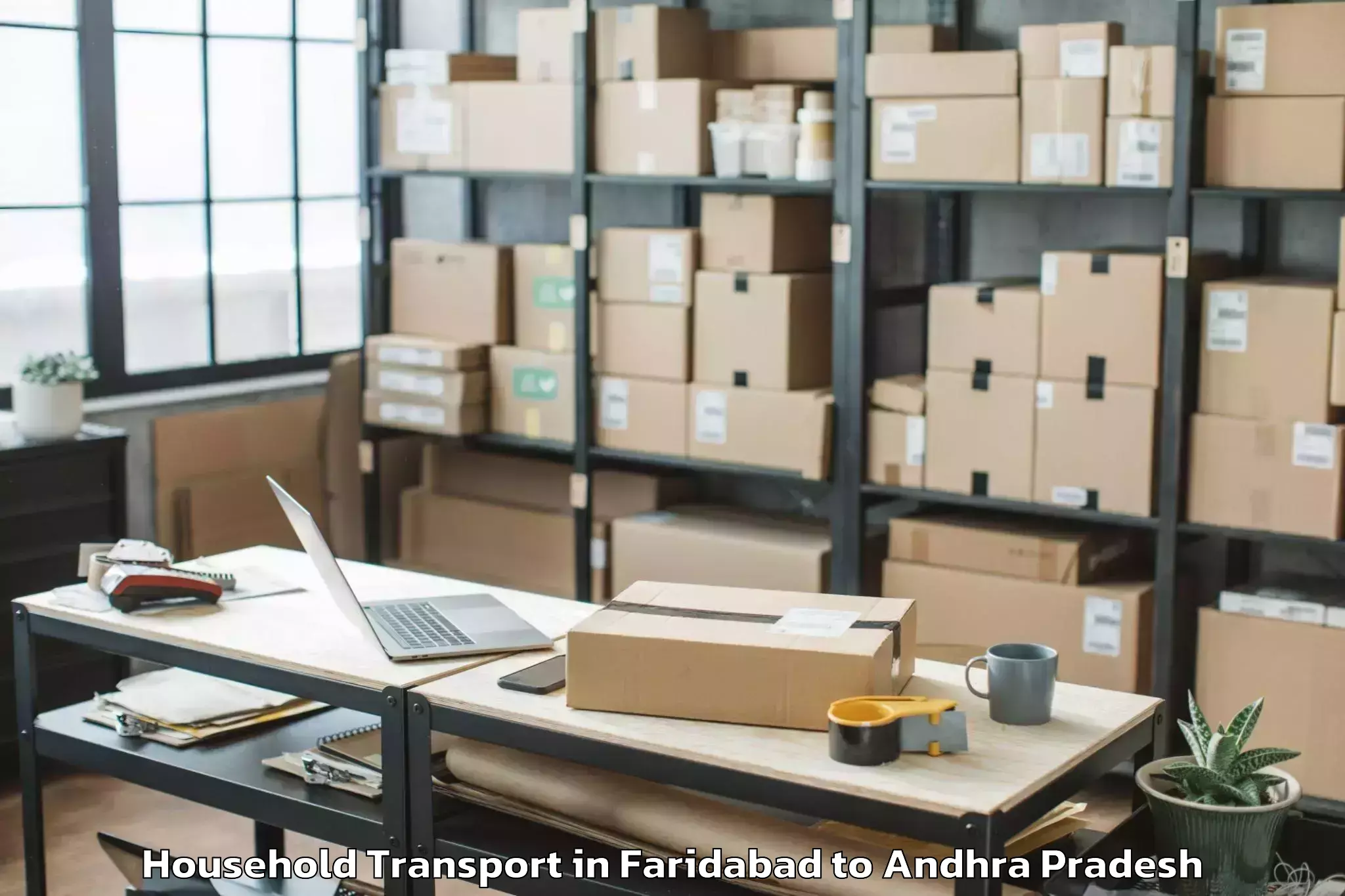 Reliable Faridabad to Vemulapalle Household Transport